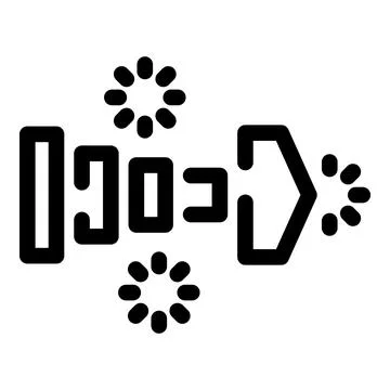 Script sending data with loading bars icon vector Stock Illustration