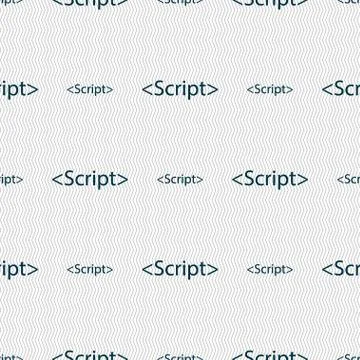 Script sign icon. Javascript code symbol. Seamless abstract background with g Stock Illustration