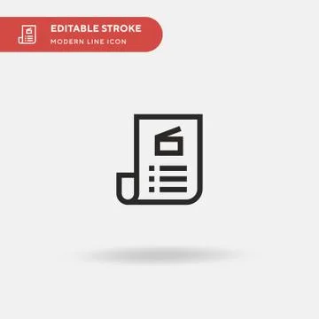 Script Simple vector icon. Illustration symbol design template for web mobile 스톡 일러스트