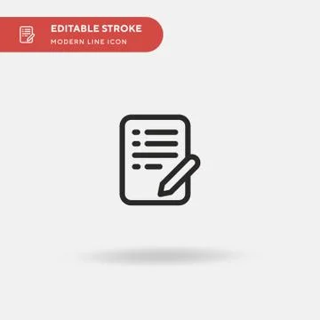 Script Simple vector icon. Illustration symbol design template for web mobile Stock Illustration