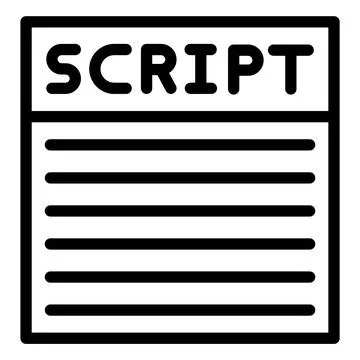 Script Vector Icon Design Illustration Stock Illustration
