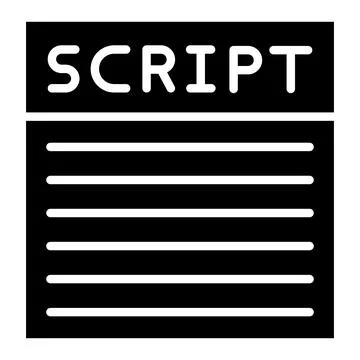 Script Vector Icon Design Illustration Stock Illustration