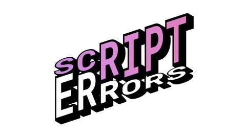 SCRIPT vs ERRORS, 3D Text Animation in Isometric View with Opposite Word Motion Stock Footage 314263929