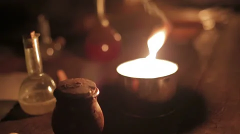 Scriptorium at candlelit Stock-Footage 25498856
