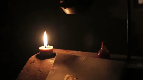 Scriptorium at candlelit 動画素材 25501083