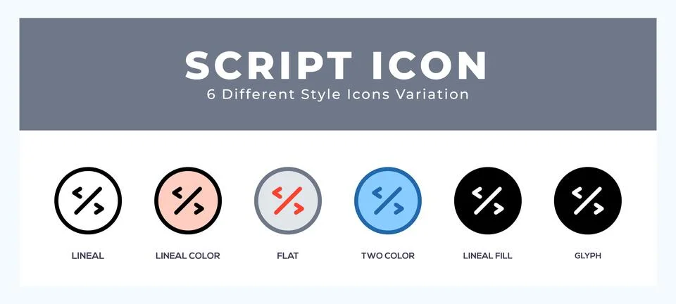 Scripts icon set. vector illustration. Stock Illustration