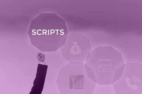 SCRIPTS - technology and business concept Stock Photos