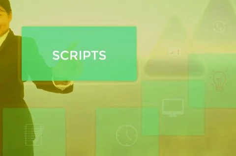 SCRIPTS - technology and business concept Stock Photos