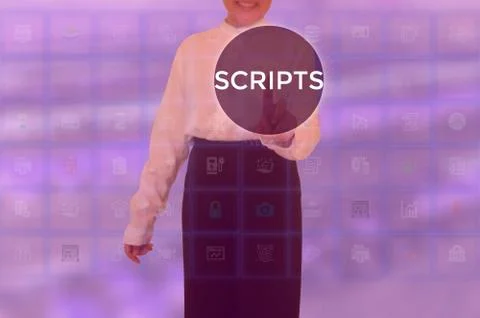 SCRIPTS - technology and business concept 스톡 사진