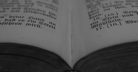 Scripture In The Book Of Ancient Scriptures Of The Bible. Stock Footage 146071587