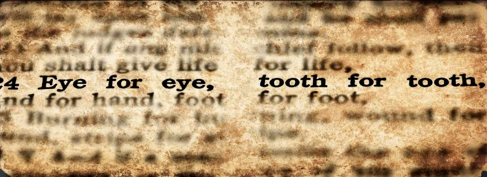 Scripture Eye for an Eye Tooth for a Tooth Old Testament Stock Photos