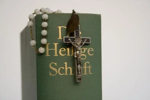 Scripture with Rosary Stock Photos