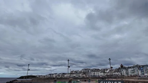 Scripture Seawall with Evangelical Bible Verses, Portstewart Video stock 317573604