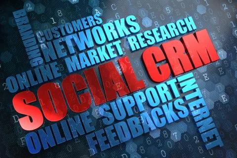 SCRM. Wordcloud Concept. Stock Illustration