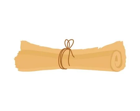 Scroll ancient isolated. Parchment old paper. Vector illustration. Illustrazione stock