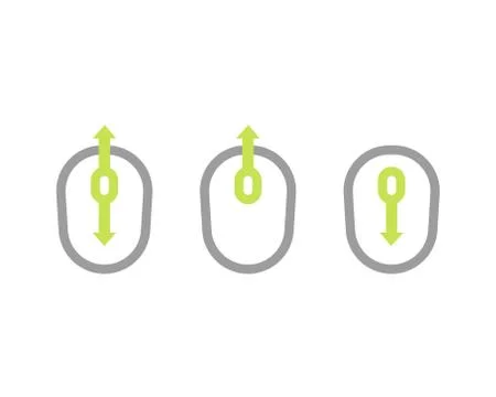 Scroll up and down icon with mouse Illustrazione stock