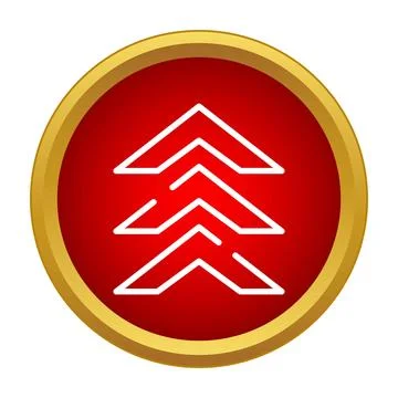 Scroll up arrows in red button design Stock-Illustration