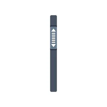 Scroll bar element controlling website page scrolling Stock Illustration
