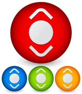 Scroll button. Scroll up, down in one symbol Stock Illustration