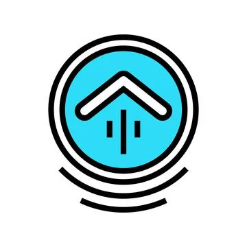 Up scroll color icon vector illustration 스톡 일러스트
