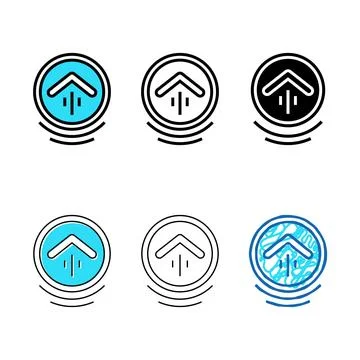 Up scroll color icon vector multistyle イラスト素材