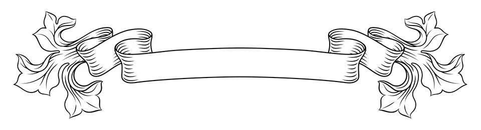 Scroll Crest Heraldic Filigree Pattern Motif Illustrazione stock