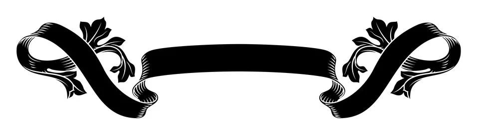 Scroll Crest Heraldic Filigree Pattern Motif Stock Illustration