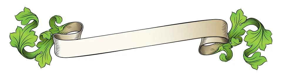 Scroll Crest Heraldic Filigree Pattern Motif Illustrazione stock