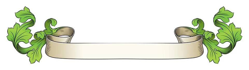 Scroll Crest Heraldic Filigree Pattern Motif Stock Illustration