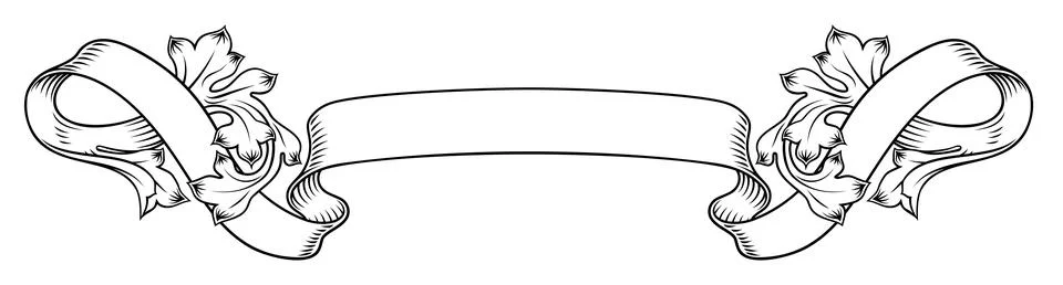 Scroll Crest Heraldic Filigree Pattern Motif Stock Illustration