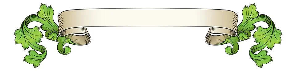 Scroll Crest Heraldic Filigree Pattern Motif Stock Illustration