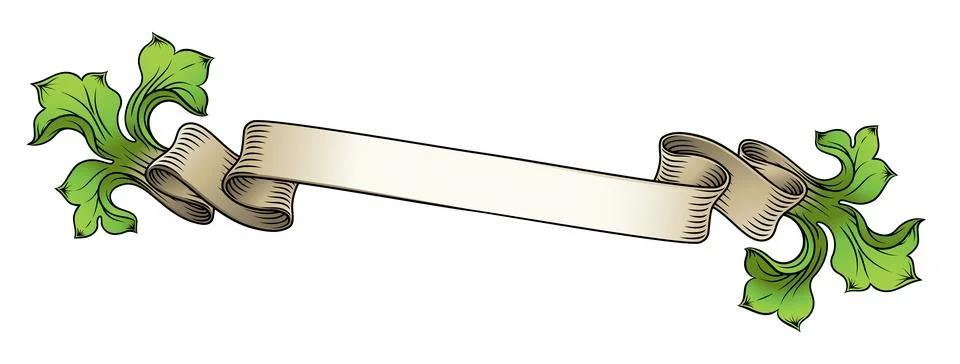 Scroll Crest Heraldic Filigree Pattern Motif Illustrazione stock