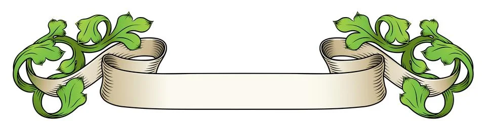 Scroll Crest Heraldic Filigree Pattern Motif Stock Illustration