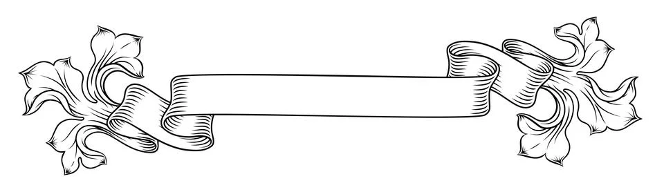 Scroll Crest Heraldic Filigree Pattern Motif Stock Illustration