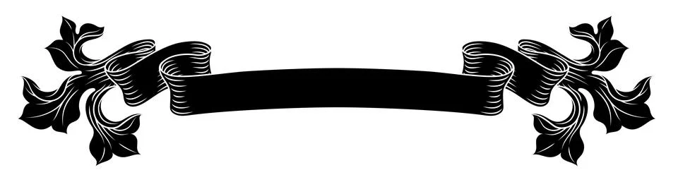 Scroll Crest Heraldic Filigree Pattern Motif Stock Illustration