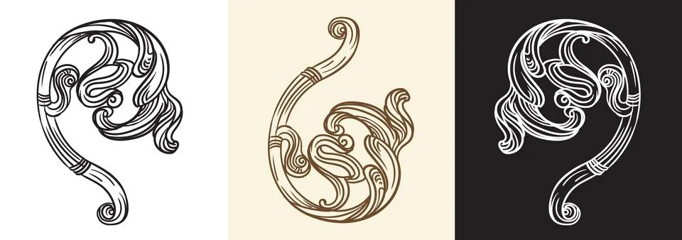 Scroll decorative ornament design element vector illustration Stock Illustration