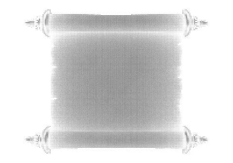 Scroll document with halftone effect, vintage paper and classic design. Stock Illustration