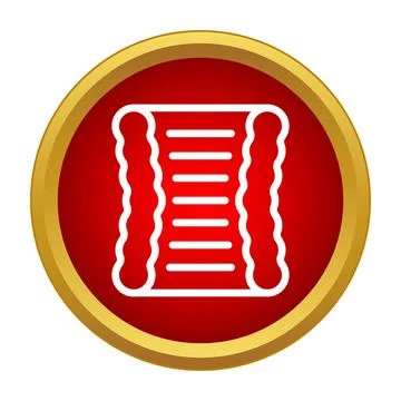 Scroll document icon representing ancient history information Stock Illustration
