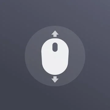 Scroll down and up with computer mouse icon Stock Illustration