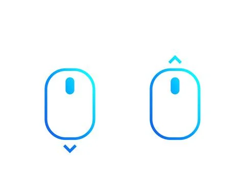 Scroll down and up icons Stock Illustration