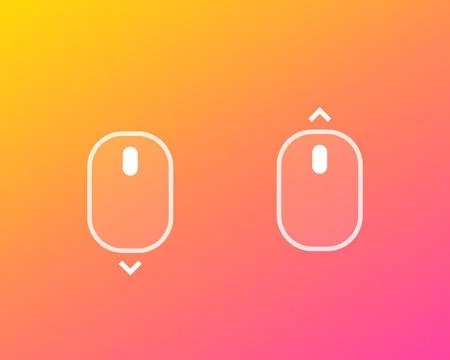 Scroll down and up, vector icons Stock Illustration