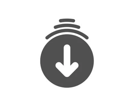 Scroll down arrow icon. Scrolling screen sign. Swipe page. Vector Illustrazione stock