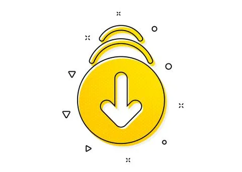 Scroll down arrow icon. Scrolling screen sign. Swipe page. Vector Stock Illustration