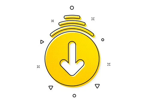 Scroll down arrow icon. Scrolling screen sign. Swipe page. Vector Stock Illustration