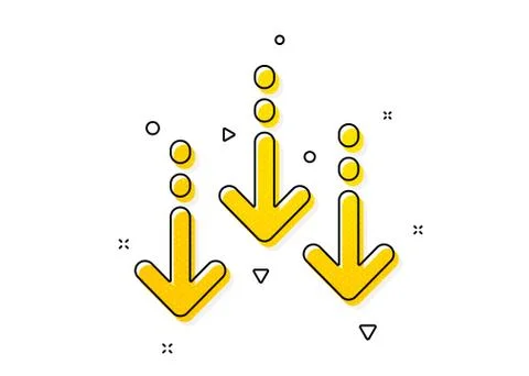 Scroll down arrow icon. Scrolling screen sign. Swipe page. Vector Illustrazione stock