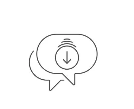 Scroll down arrow line icon. Scrolling screen sign. Swipe page. Vector Stock Illustration