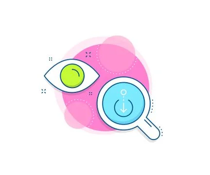 Scroll down arrow line icon. Scrolling screen sign. Swipe page. Vector Stock Illustration