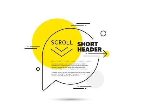 Scroll down arrow line icon. Scrolling screen sign. Swipe page. Vector 스톡 일러스트