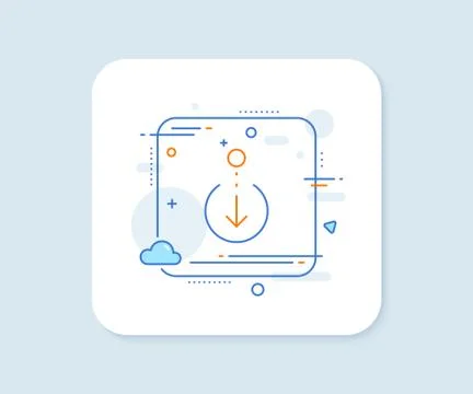 Scroll down arrow line icon. Scrolling screen sign. Swipe page. Vector Illustrazione stock