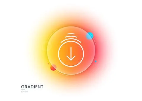 Scroll down arrow line icon. Scrolling screen sign. Swipe page. Gradient blur Stock Illustration